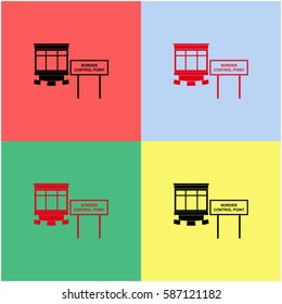 Border point vector  icon.