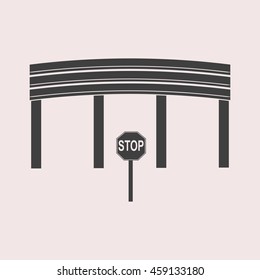 Border point web icon. Isolated illustration