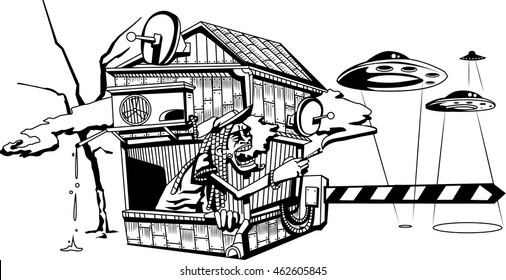 border post and UFO