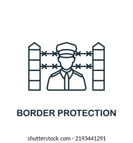 Border Protection icon. Line simple line Shipping icon for templates, web design and infographics