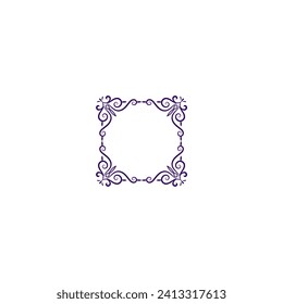 border with purple vector ornament background