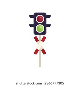 Border rail icon flat vector. Stop traffic. Stop crossing isolated