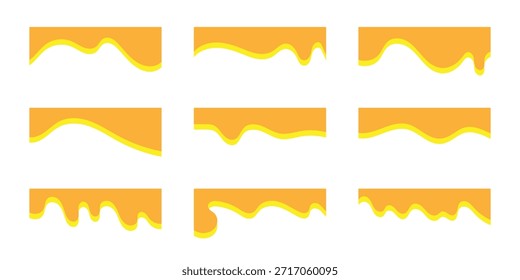 Border shape wave design, dividers shapes, frame template curve collection . Modern separator header for website and app. Design Element Collection for Web Page. Isolated Vector Illustration . eps 10