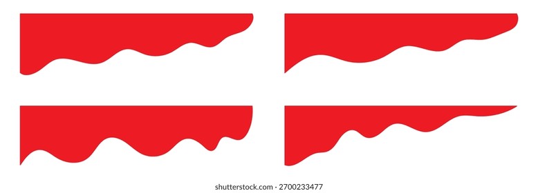 Border shape for website design. Abstract curve top headline. Vector banner header and separator. blue Dividers Shapes for Website. Curve Lines, Drops Set of abstract design separator header.