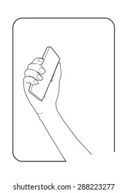 Border of smart phone in hand style or life style 3