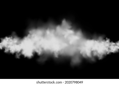 Border Of Smoke Pattern In Black Background. Isolate Of Png Smoke Of Fire. Smog Of Water Steam Which Isolated On Black Background. It Also Can Use For Cloud Pattern In Vector Illustration