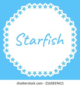 Border with Starfish for banner, poster, and greeting card