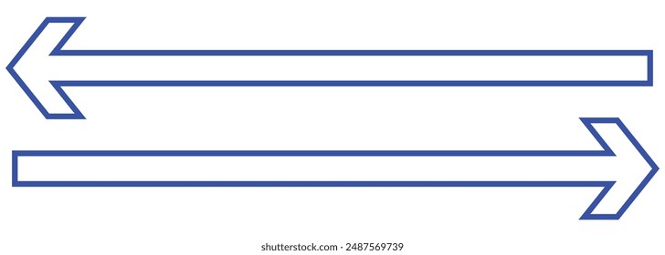 Border Straight line with point on start and arrow on finish. Symbol of direction, aim, target, path, easy challenge, fast way, ideal plan isolated on white background. eps 10