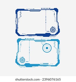 Border Stream Future System Virtual. HUD user interface elements. Callouts, headers, frames, pointers, info and dialog boxes.