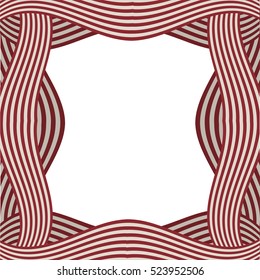Rahmen mit gestreiften Linien in Farbe