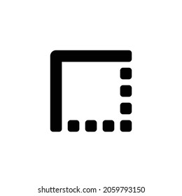 Symbol im Grenzstil. Flaches Design einzeln auf weißem Hintergrund. Vektorgrafik