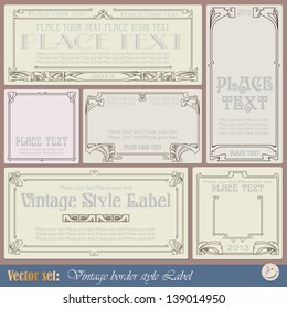 Border style labels on different topics for decoration and design 