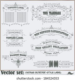 Border style labels on different topics for decoration and design 