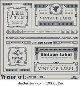 Border style labels on different topics for decoration and design 