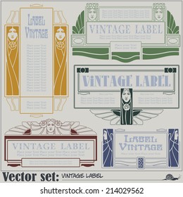 Border style labels on different topics for decoration and design 