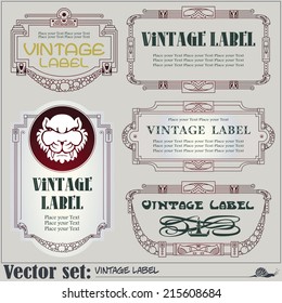 Border style labels on different topics for decoration and design 