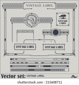 Border style labels on different topics for decoration and design 