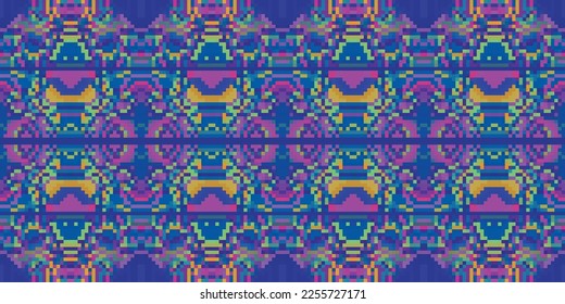 Border with symmetrical colored design