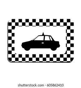 border taxi side car icon, vector illustration design