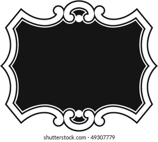 Fileteado Style Border Template Vector Flourish Stock Vector (Royalty ...