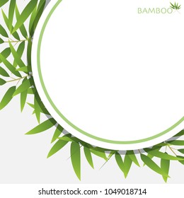 Grenzvorlage mit Bambusblättern Illustration