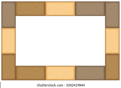 Grenzvorlage mit brauner Ziegelgrafik