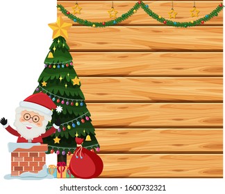Border template with christmas theme background illustration