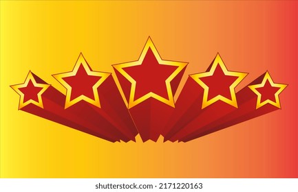 border template elegant shining stars lights decor