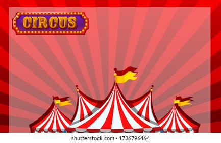 Border template with funpark in background illustration