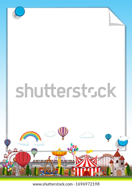 Border Template Funpark Background Illustration Stock Vector (Royalty ...