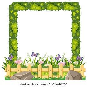 Border template with green grass illustration