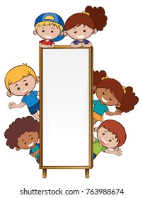 Border template with many children illustration
