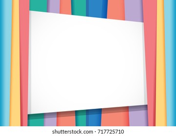 Border template with rainbow background illustration