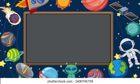 Border template with space in background illustration