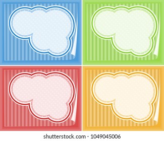 Plantillas de borde en la ilustración de cuatro colores