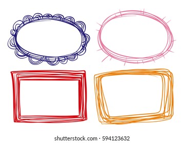 Plantillas de borde en la ilustración de cuatro estilos