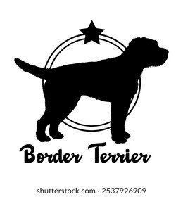 Border Terrier dog silhouette,  dog, dog breeds, logo, vector, silhouette, logo design, animal, illustration, icon, sign, design, black,  symbol, pet