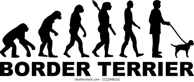 Border Terrier evolution with word in black 