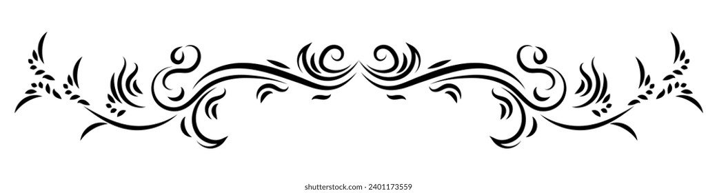 Border vector element with vintage style. Decorative ornament design for page, frame, template, paper, card, certificate.
