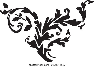 Border Vector Stencil Black White Stock Vector (Royalty Free ...