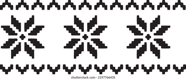 Border Vector Stencil, black and white