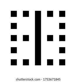Border vertical icon. Border grid vertical. Alignment icon.