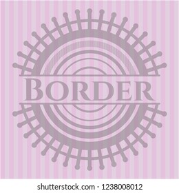 Border vintage pink emblem