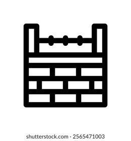 Border wall. Editable vector icon.