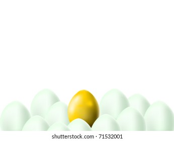 The border of white and golden eggs