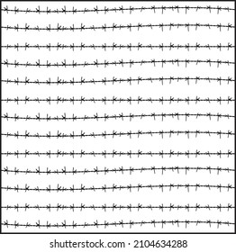 Border Wire Design and Barbed Wire Vector Design