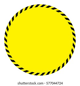 Border yellow and black color. Caution Sign. For input Symbol or text.