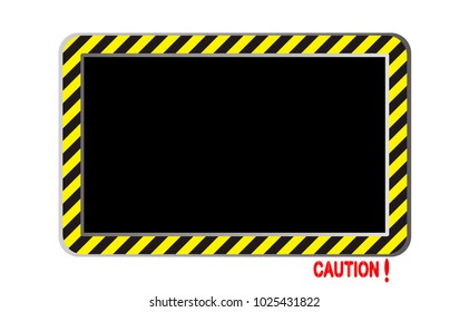 border yellow and black color isolated on white background.