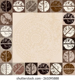 Bordered Background. Grunge coffee background for menu.