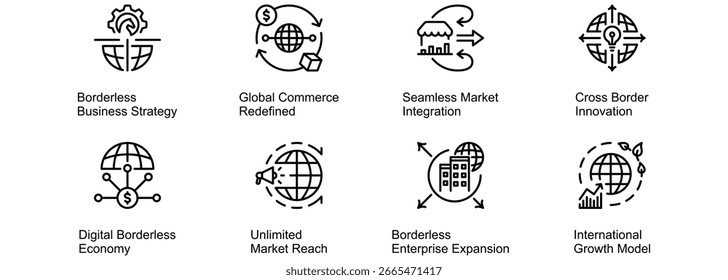 Borderless Business banner web icon vector illustration